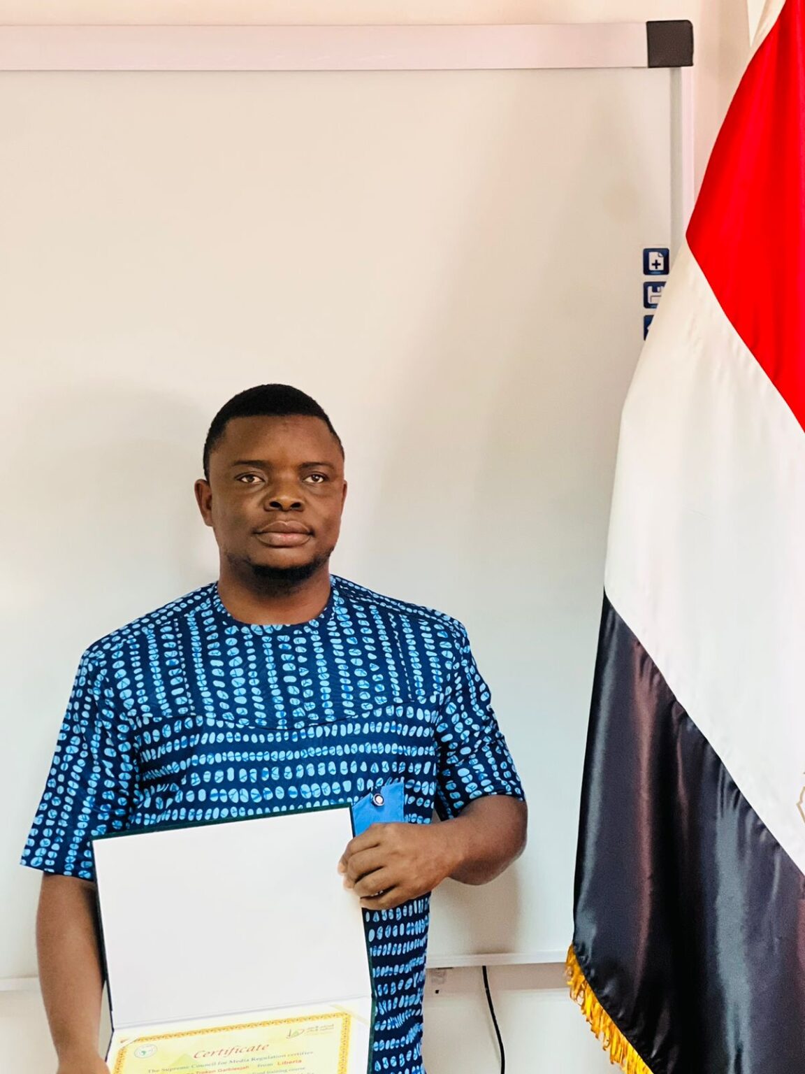 DN-News Liberia CEO Bags Certificate in Digital Marketing and International Communication in EgyptCairo, Egypt –